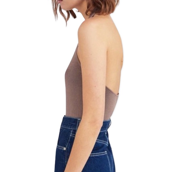 Zara Knit Taupe Halter Bodysuit - Picture 3 of 7